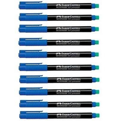 FABER-CASTELL MULTIMARK 1513 Folienstifte blau 0,6 mm permanent, 10 St.