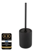 WENKO WC-Garnitur Belluno schwarz Stein, 1 St.