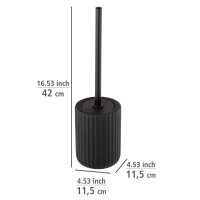 WENKO WC-Garnitur Belluno schwarz Stein, 1 St.