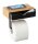 WENKO Toilettenpapierhalter mit Ablage Bambusa braun, schwarz, 1 St.