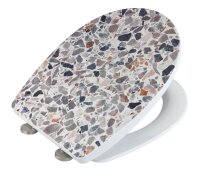 WENKO WC-Sitz mit Absenkautomatik Terrazzo High Gloss...