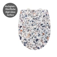 WENKO WC-Sitz mit Absenkautomatik Terrazzo High Gloss mehrfarbig, 1 St.