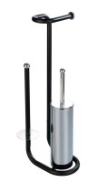 WENKO WC-Garnitur Universalo schwarz Metall, 1 St.