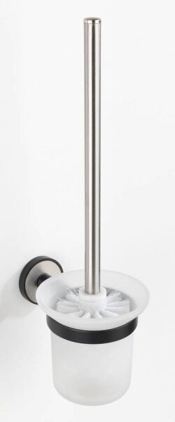 WENKO WC-Garnitur Udine weiß, silber Metall, 1 St.