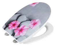 WENKO WC-Sitz mit Absenkautomatik Pretty grau, rosa, 1 St.