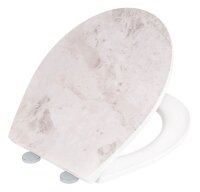 WENKO WC-Sitz mit Absenkautomatik White Marble...