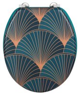 WENKO WC-Sitz Aira blau, Motiv, 1 St.