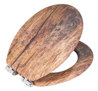 WENKO WC-Sitz Rustic braun, 1 St.