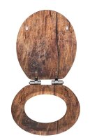 WENKO WC-Sitz Rustic braun, 1 St.