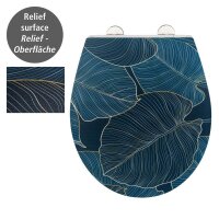 WENKO WC-Sitz mit Absenkautomatik Big Leaves blau, 1 St.
