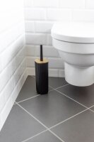WENKO WC-Garnitur Rotello schwarz Kunststoff, 1 St.