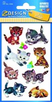 AVERY Zweckform Aufkleber 4346 Katzen, 30 Etiketten