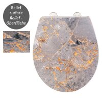 WENKO WC-Sitz mit Absenkautomatik Grey Marble mehrfarbig, 1 St.