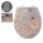 WENKO WC-Sitz mit Absenkautomatik Grey Marble mehrfarbig, 1 St.