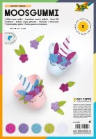 folia Moosgummi Glitter Magic mehrfarbig 5 Bogen