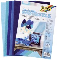 folia Bastelfilz blau 10 Bogen
