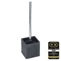 WENKO WC-Garnitur Slate Rock schwarz Stein, 1 St.