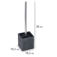 WENKO WC-Garnitur Slate Rock schwarz Stein, 1 St.