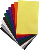 folia Bastelfilz farbsortiert 10 Bogen