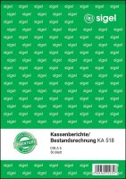 SIGEL Kassenbericht/Bestandsrechnung Formularbuch KA518, 1 St.