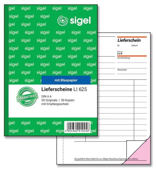 SIGEL Lieferschein mit Empfangsschein Formularbuch LI625, 1 St.
