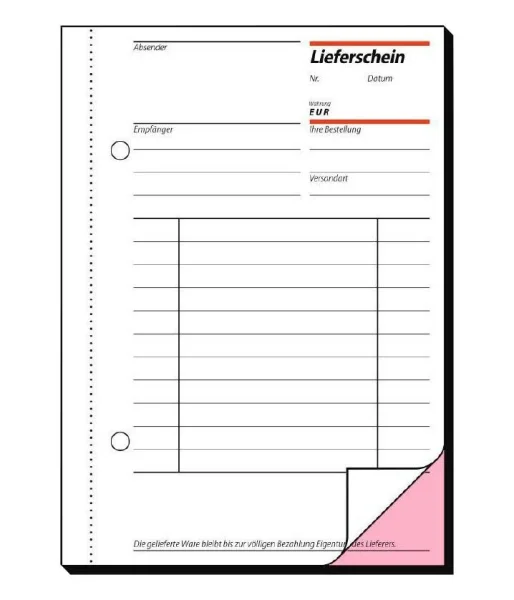 SIGEL Lieferschein mit Empfangsschein Formularbuch LI625,...