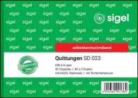 SIGEL Quittung, MwSt. separat ausgewiesen Formularbuch SD023, 1 St.