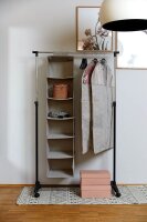 WENKO Teleskop-Garderobe Mikey schwarz Metall 90,0 x 103,0-170,0 cm, 1 St.
