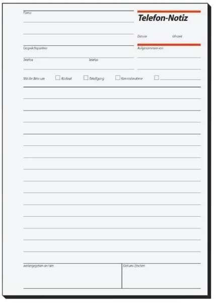 SIGEL Telefonnotiz Formularbuch TN515, 1 St.