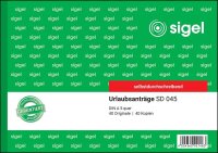SIGEL Urlaubsabwesenheitsmeldung Formularbuch SD045, 1 St.