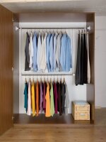 WENKO Teleskop-Garderobe silber Metall 150,0-245,0 x 160,0-202,0 cm, 1 Set