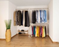 WENKO Teleskop-Garderobe silber Metall 150,0-245,0 x 160,0-202,0 cm, 1 Set