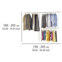 WENKO Teleskop-Garderobe silber Metall 150,0-245,0 x 160,0-202,0 cm, 1 Set