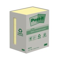 Post-it® Recycling Notes Haftnotizen 6531B gelb, 6...