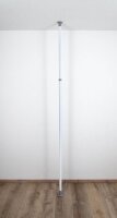 WENKO Herkules Teleskopstange für Garderobensystem silber 7,5 x 7,5 x 165,0-300,0 cm