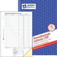 AVERY Zweckform Kassenbericht/Bestandsrechnung...
