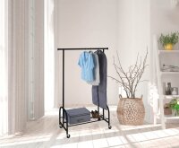 WENKO Teleskop-Garderobe Profi 50696100 schwarz Metall...