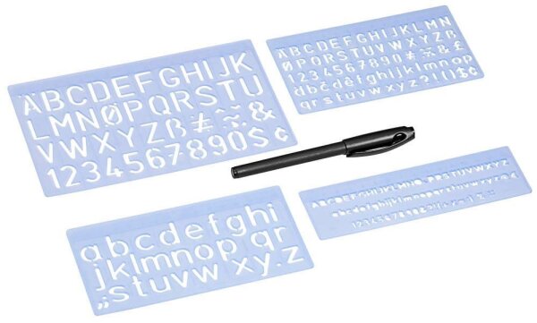 WEDO Buchstabenschablonen-Set blau