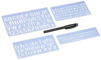 WEDO Buchstabenschablonen-Set blau