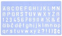 WEDO Buchstabenschablonen-Set blau