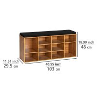 WENKO Schuhbank Loft 50731800 braun Holz 103,0 cm