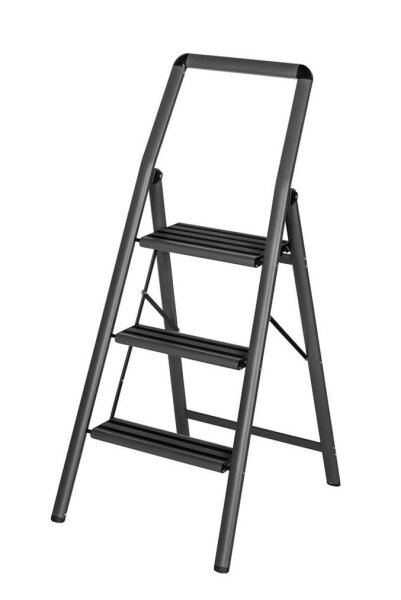 WENKO Klapptritt Compact grau 3 Stufen, H: 106,5 cm