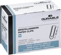 DURABLE Büroklammern silber verzinkt, 1.000 St.