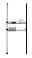 WENKO Herkules Ablagen für Garderobensystem schwarz 94,0 x 38,0 x 8,0 cm, 2 St.