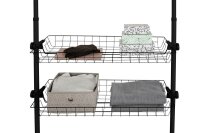 WENKO Herkules Ablagen für Garderobensystem schwarz 94,0 x 38,0 x 8,0 cm, 2 St.