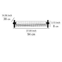 WENKO Herkules Ablagen für Garderobensystem schwarz 94,0 x 38,0 x 8,0 cm, 2 St.