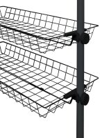 WENKO Herkules Ablagen für Garderobensystem schwarz 94,0 x 38,0 x 8,0 cm, 2 St.