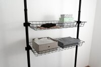 WENKO Herkules Ablagen für Garderobensystem schwarz 94,0 x 38,0 x 8,0 cm, 2 St.