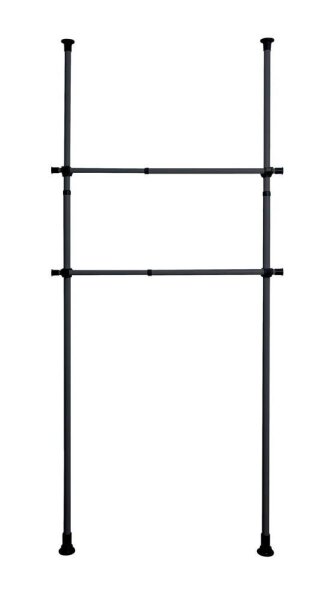 WENKO Herkules Kleiderstange für Garderobensystem schwarz 75,0 - 120,0 x 3,0 x 3,0 cm