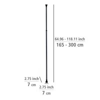 WENKO Teleskopstange für Garderobensystem schwarz 7,5 cm 165,0-300,0 cm